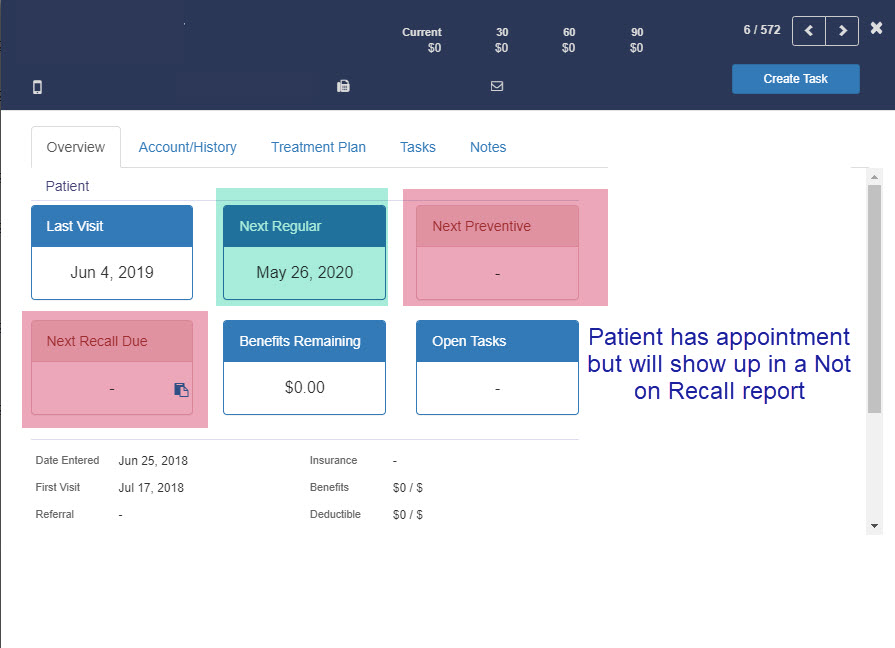 Eaglesoft and Recall Reports